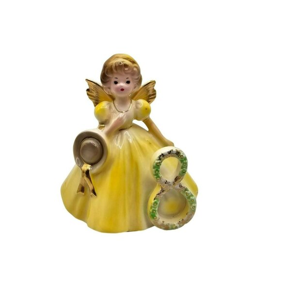 Josef Originals‎ Angel Figurine Holding Number 8 - Picture 1 of 7